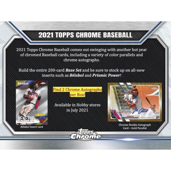 2021 Topps Chrome Hobby Sealed Box